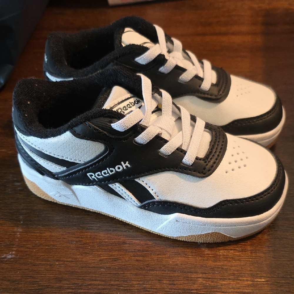 Reebok Kids' Black and White Sneakers